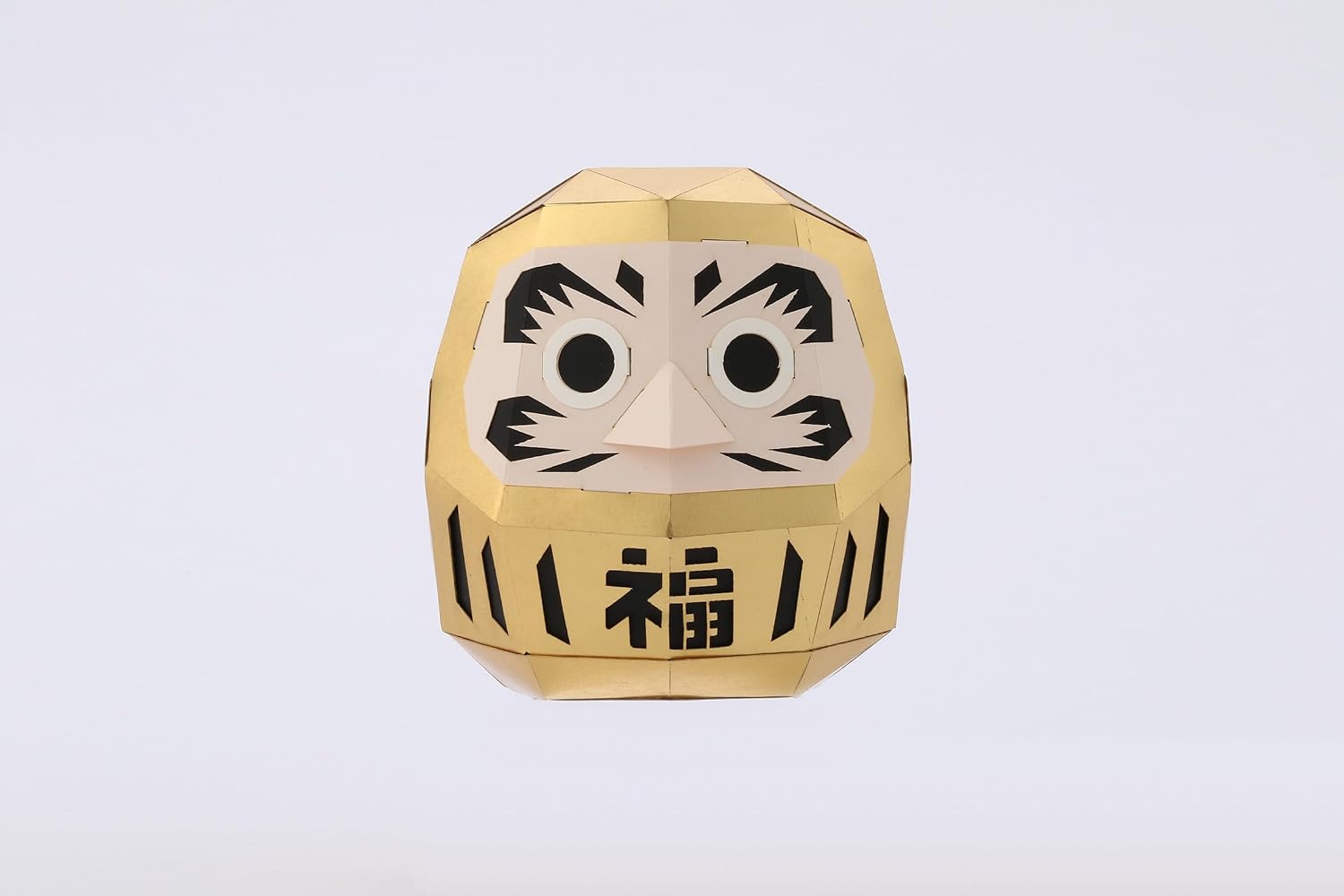 REKISEISHA 3D Paper Crafts [Daruma Doll (Gold)] Metal Leaf Paper Craft Made in Japan Ideal for Interior Decoration and Gifts
