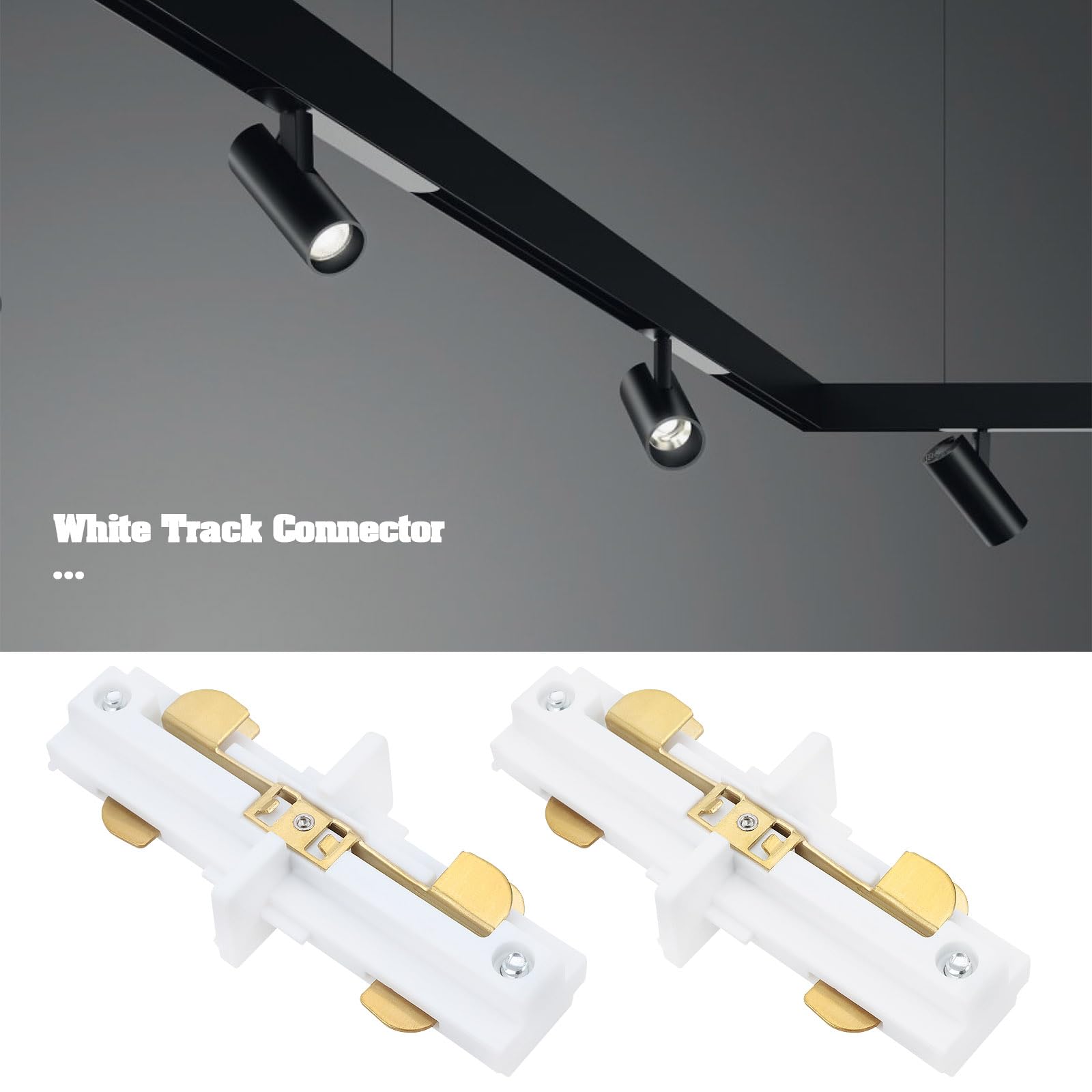 VGOL 4pcs White 120V H Series Single Circuit 3-Wire Track Connector Compatible with WAC Lighting H Track Systems - Image 4