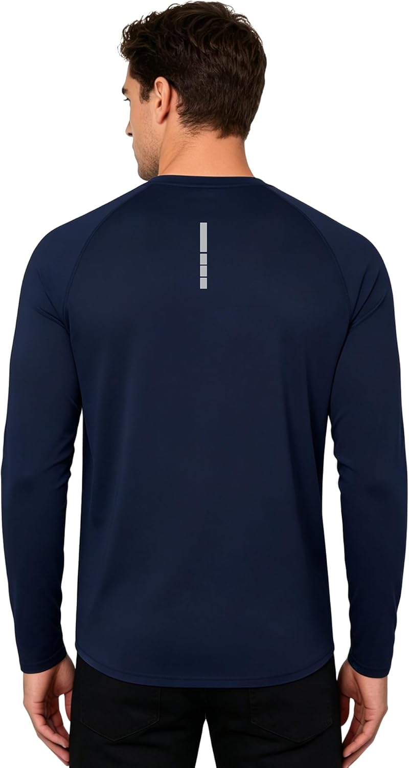 3 Pack Men's UPF 50+ Sun Protection Shirts Long Sleeve UV Running Fishing Shirt Rash Guard Swim Shirt for Men Quick Dry