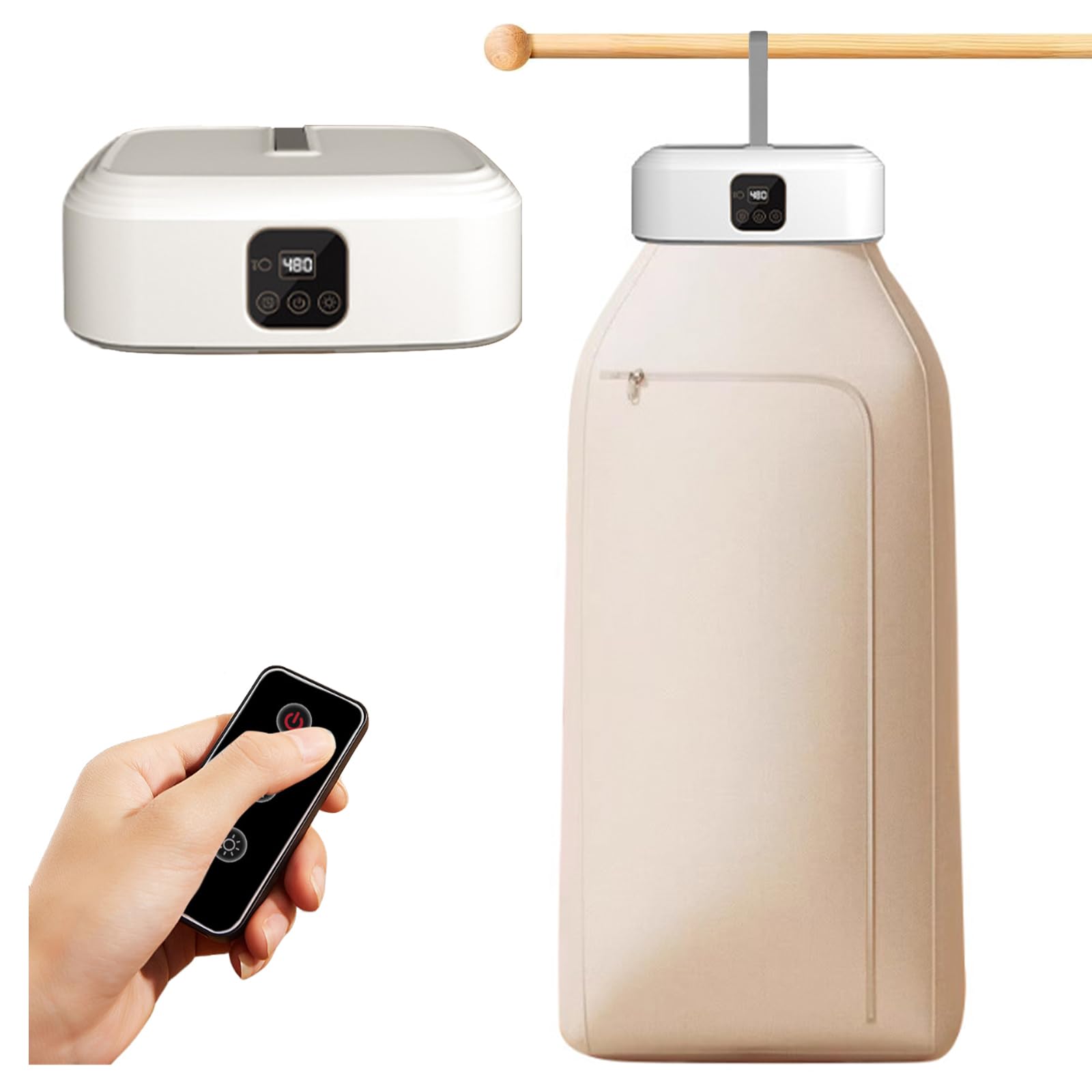 Secadora de Ropa Portátil - Mini Secadora Eléctrica Bomba de Calor, Temporizador 1-8H, Esterilización UV, Secado Rápido 360°, Plegable para Apartamentos, Hogar, Viajes