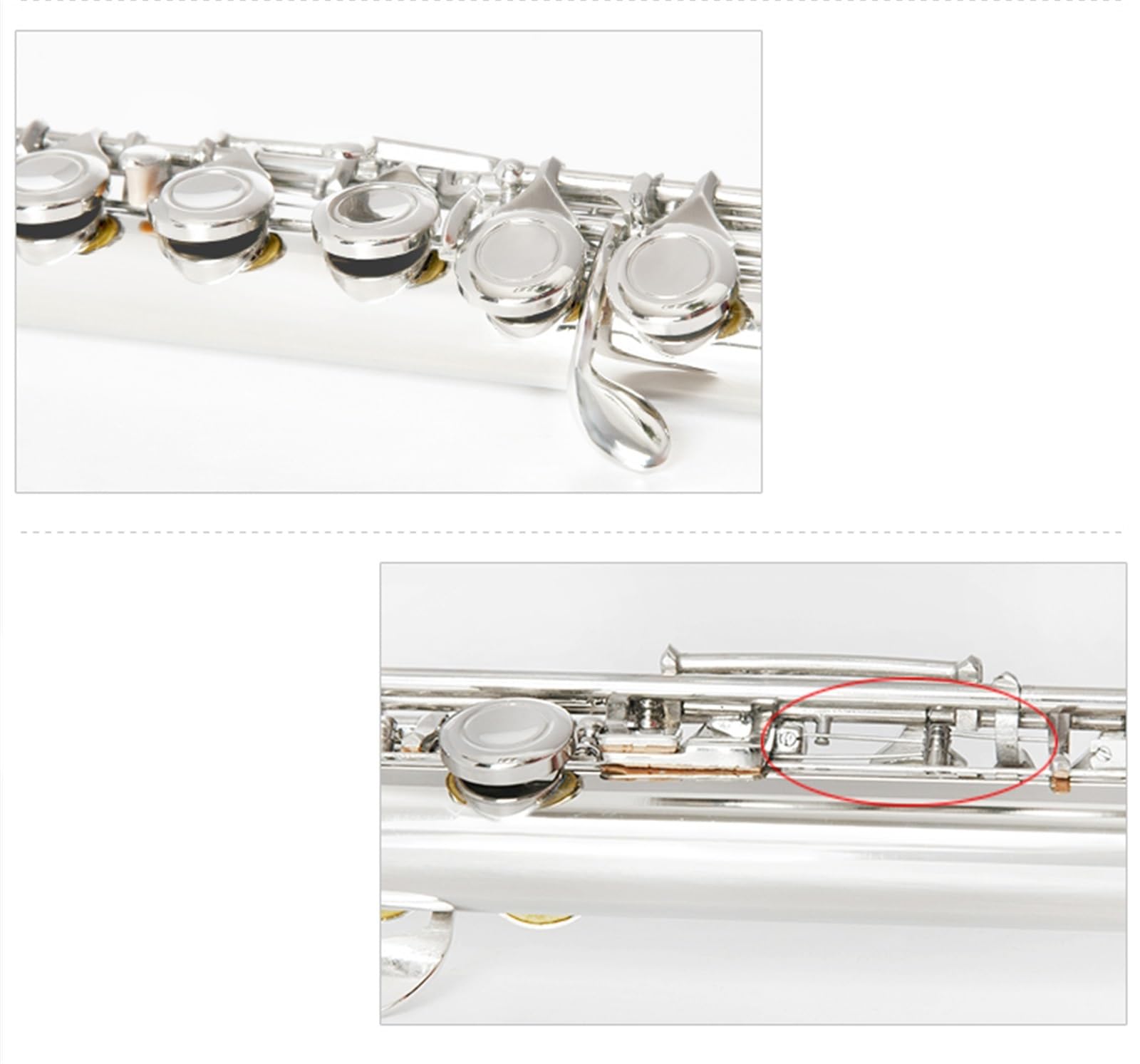 flauto traverso Flauto Curvo Placcato In Argento Flauto A Doppia Testa 16 Fori Tasto E Canzone C Coda Strumento Musicale Placcato In Argento