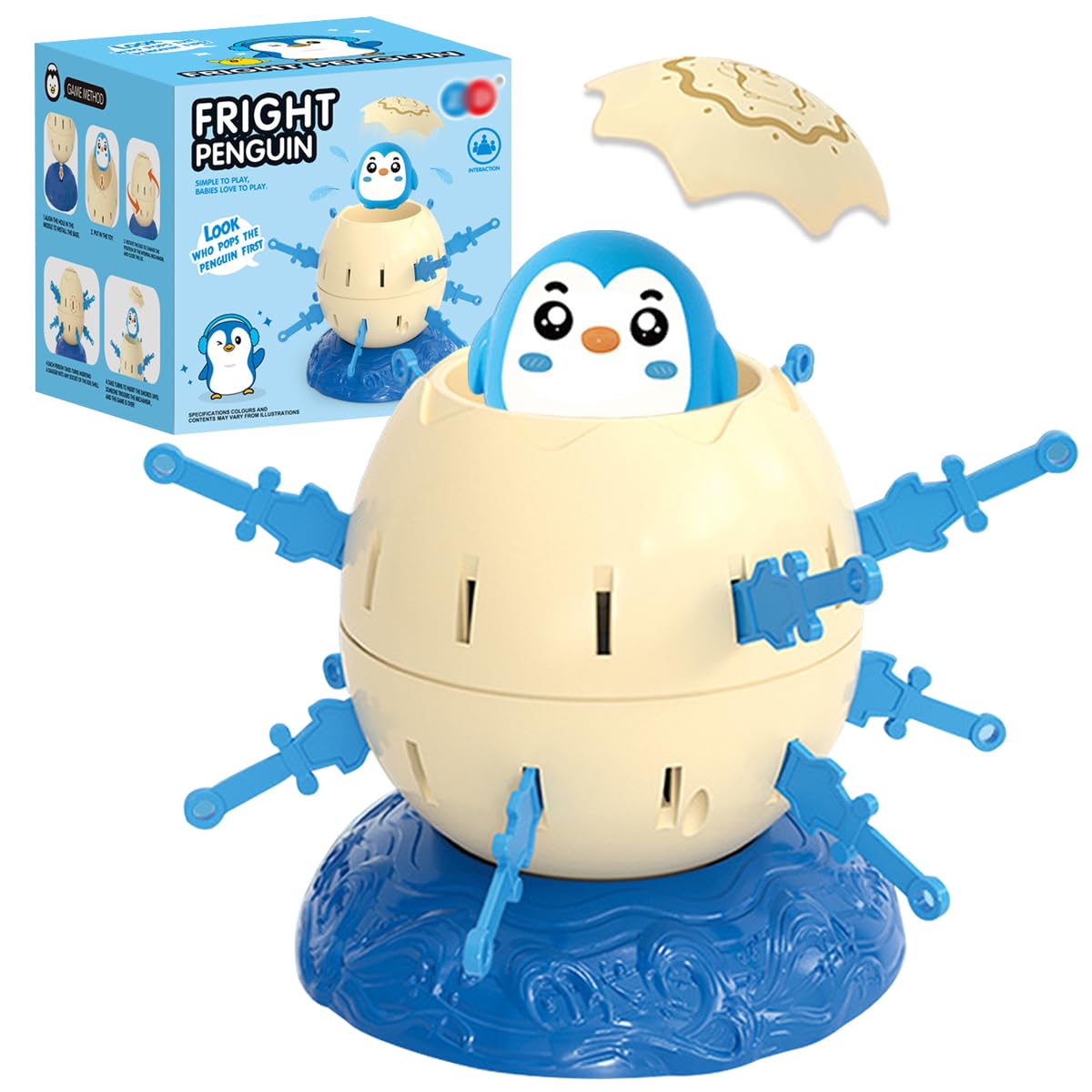 Mini Miniature Pop up Kids Board Games Pirate Bucket Plug-In Penguin Party Trick Parent-Child Interactive Games Pirate Egg Tabletop Toys Party Activity Competition for Toddlers-Very Tiny & Mini Size