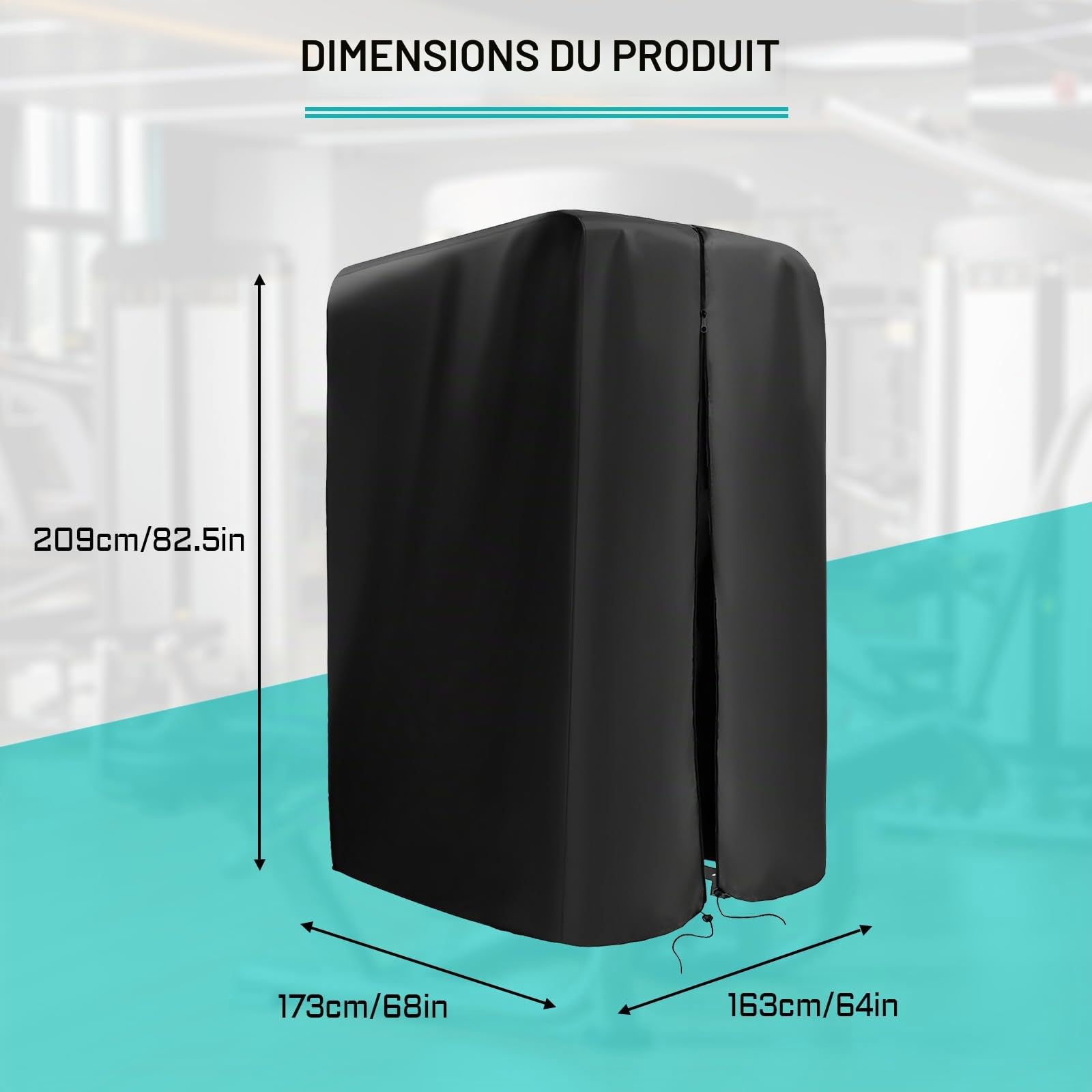 LIROPAU Housse de protection pour rack de genou, housse de protection | avec fermeture éclair imperméable, housse de protection pour haltérophilie, squats, équipement d'entraînement à la maison