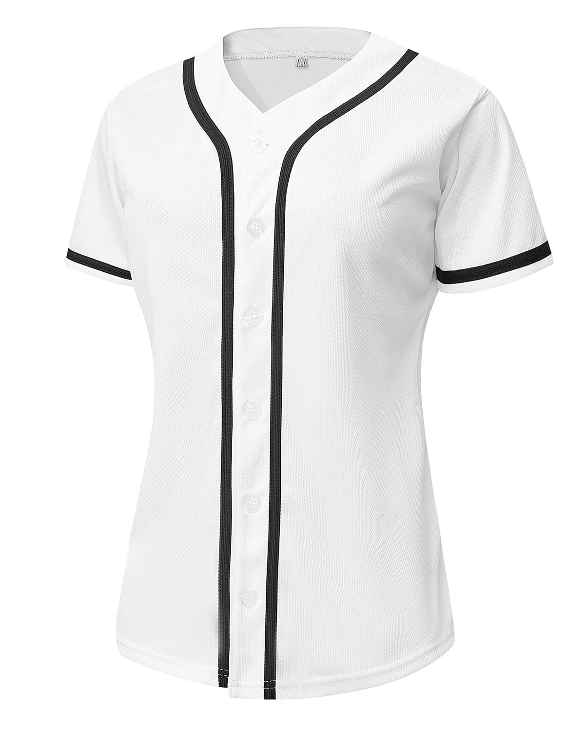 YWIES Womens Button Down Baseball Jersey, Blank Softball Team Uniform, Hip Hop Hipster Short Sleeve Active Shirts
