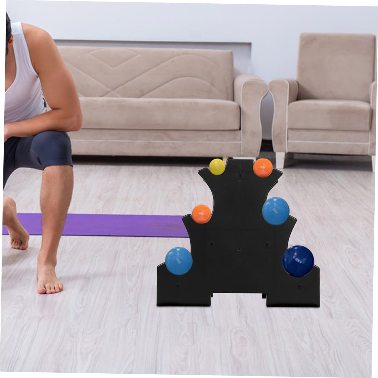 BESPORTBLE 2pezzi Supporto per Manubri Piccolo in Organizzatore per Pesi Mano Stabile e Portatile per Sostituire Supporti Vecchi o Rotti