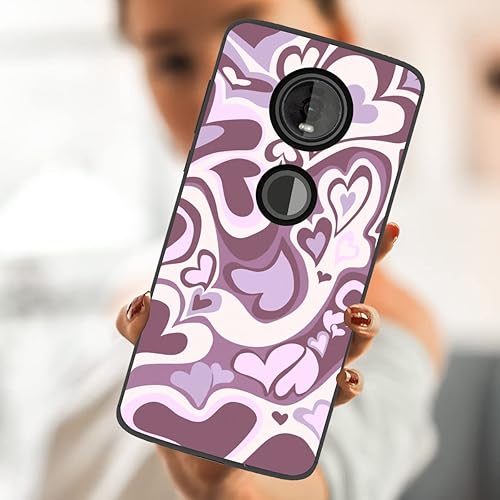 Miniatura 10 de Funda para teléfono Motorola Moto Z4, diseño de corazón de amor rosa irregular, pastel, estética, linda, a prueba de golpes, antideslizante,