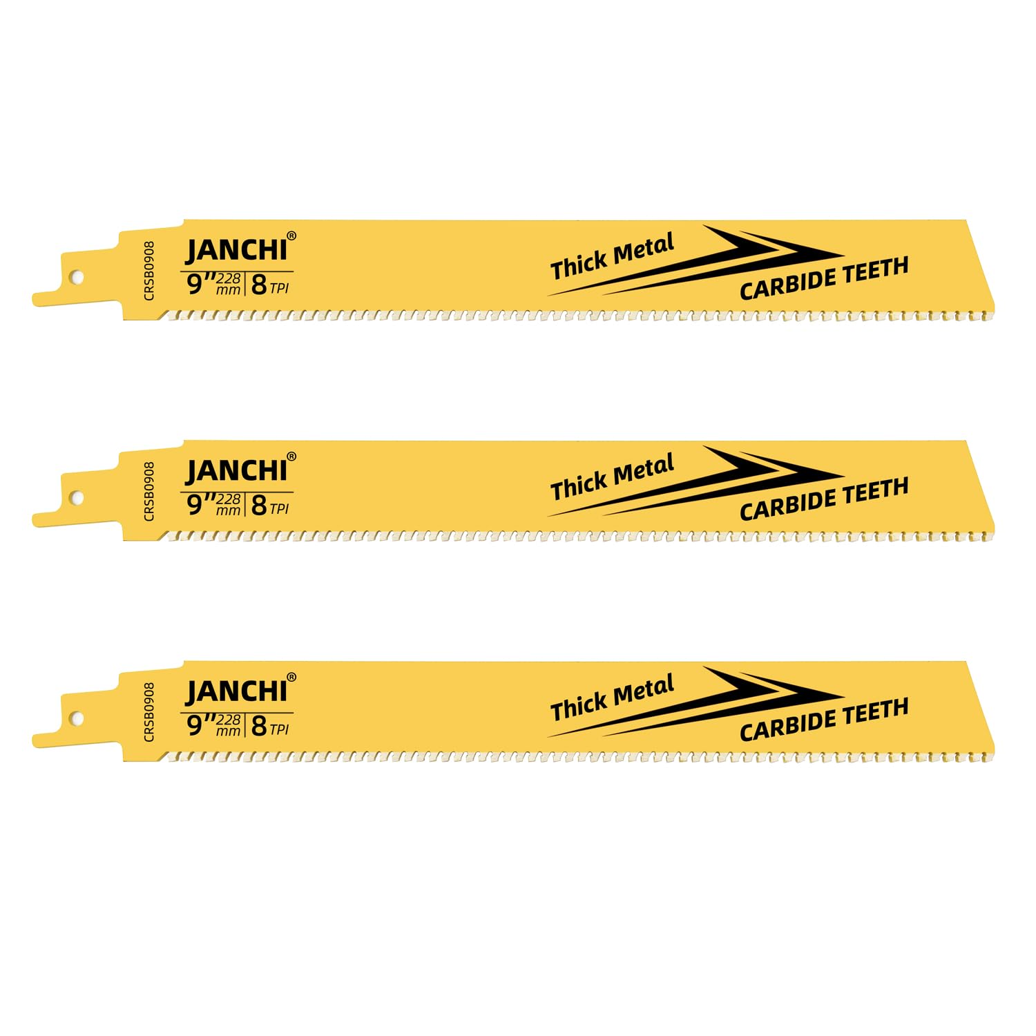 9inch 8TPI Carbide Reciprocating Saw Blade, Endurance for Cutting