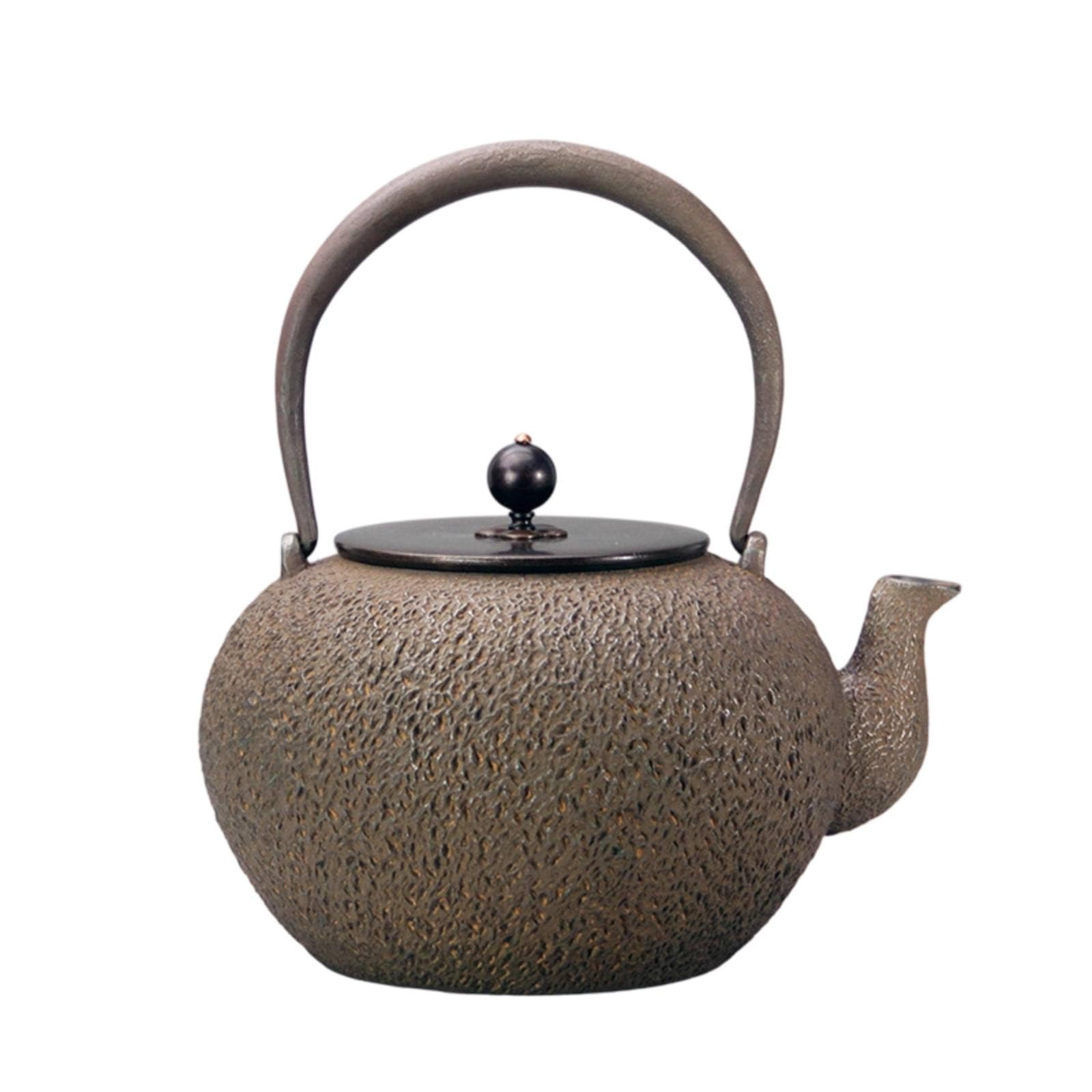 MagiDeal Tetera de Hierro Fundido Tetera Hervidor Jarra para Hervir Agua con Corta y Forma Sobria Adecuada para Té en Hojas, 1600ml, Sin Revestimiento