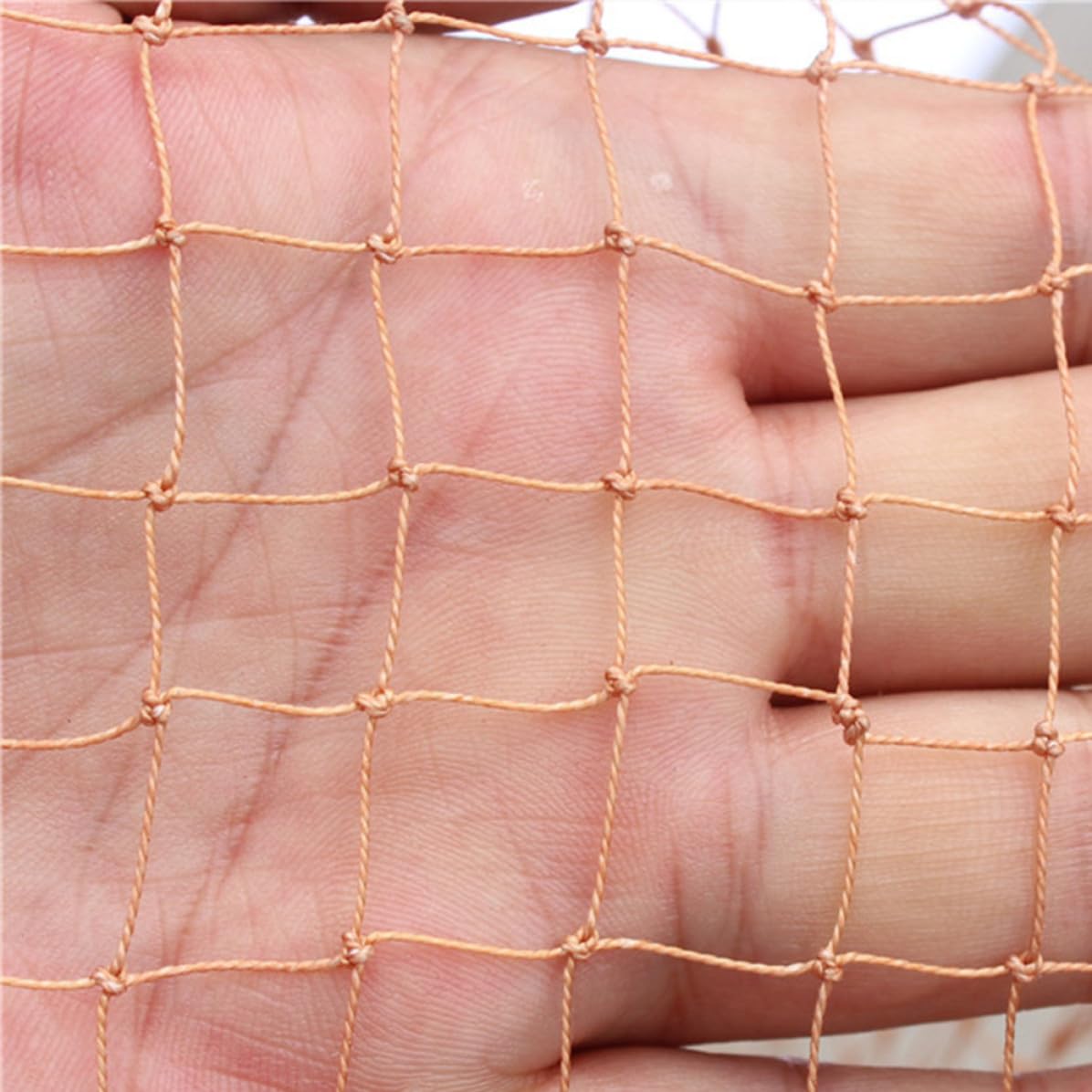 Rete da Pesca Pieghevole in Nailon Marrone Maglia ad Alta Precisione, Retino per Pesci e Gamberetti, per Acqua Dolce e Salata, Rete da Lancio Portatile