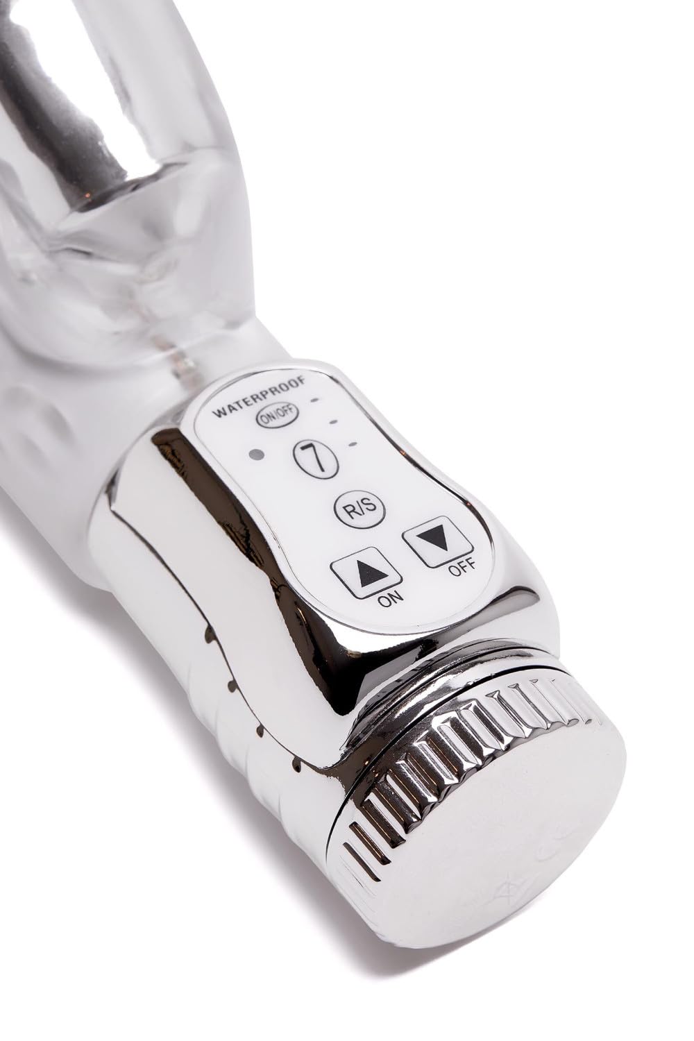 Ann Summers,Vibratore Rampant Rabbit Vibrator, quello rotante con perline da massaggio e vibratore a punta curva, funzionamento a batteria,Trasparente