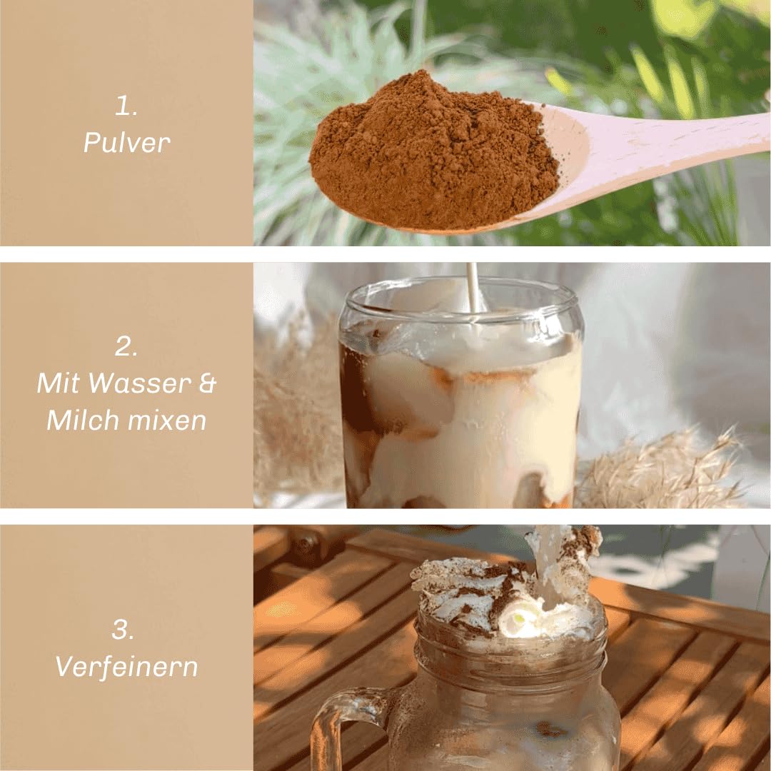 Bio Mushroom Coffee & Chai – Kaffee Alternative für Energie & Immunsystem – Mit Lions Mane (Löwenmähne), Chaga, Reishi & Cordyceps – Pilz Komplex mit Kakao & Kurkuma, 40 Port.
