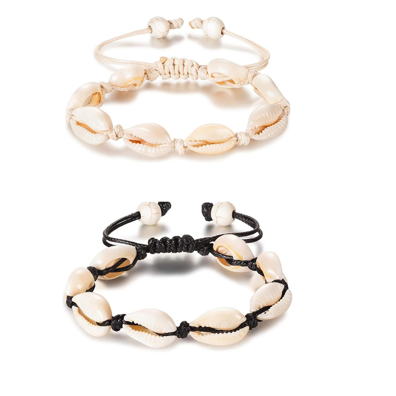 Yolistar Hawaiian Beach Style Collar Ajustable Shell Pulsera, Mujeres Niñas Verano Playa Joyería