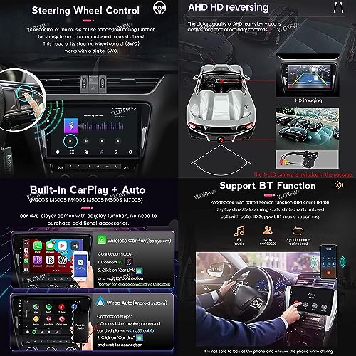 YLOXFW Car Stereo 2 Din Android 13.0 Radio with 4G 5G WiFi DSP SWC Carplay for F-IAT Ducato 2006-202
