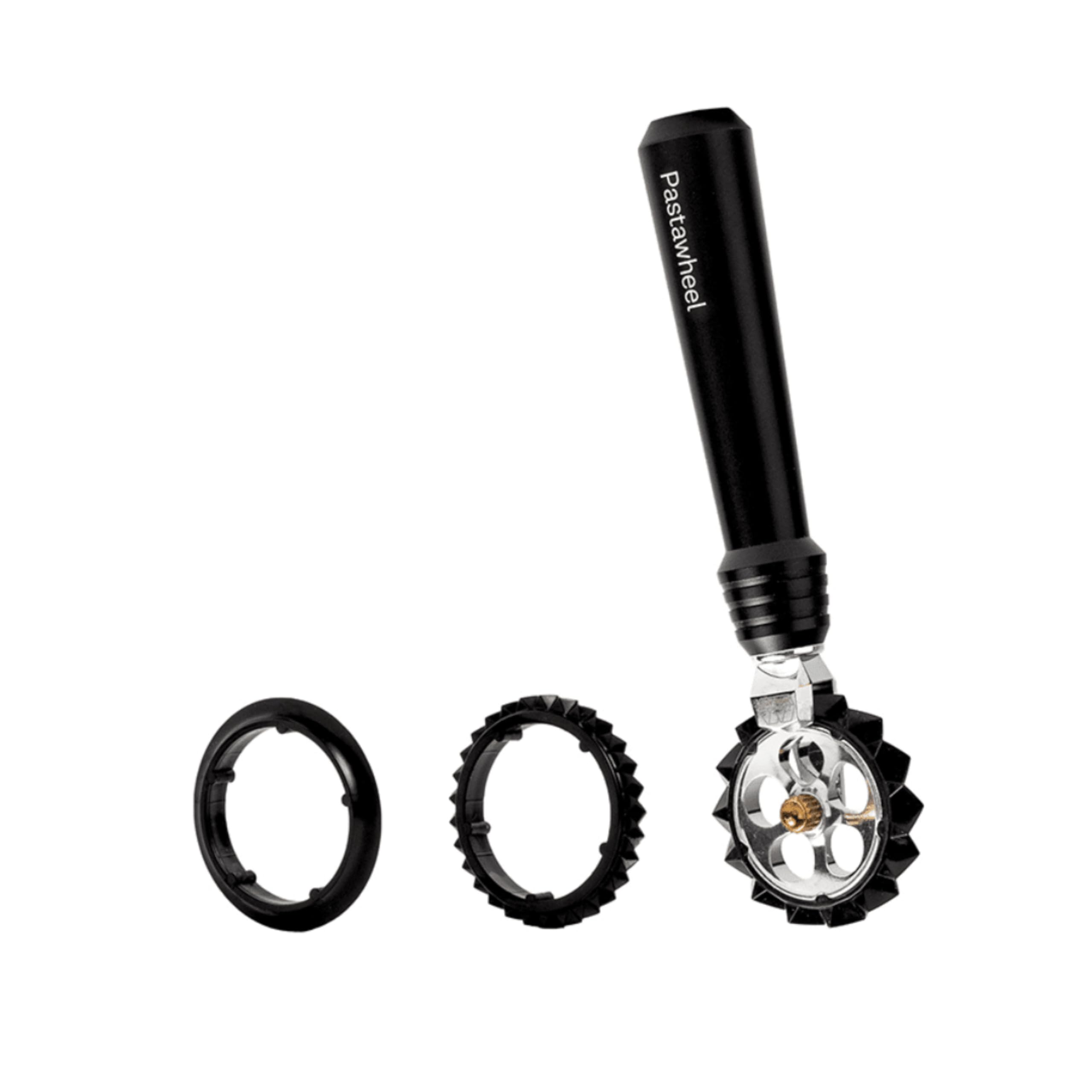 Marcato Tagliapasta, Rueda Corta Pasta, 3 Tipos de Corte, también para Galletas, Chiacchiere y Creckers, Accesorio de Cocina, Hecho en Italia. Modelo: Pastawheel, Negro