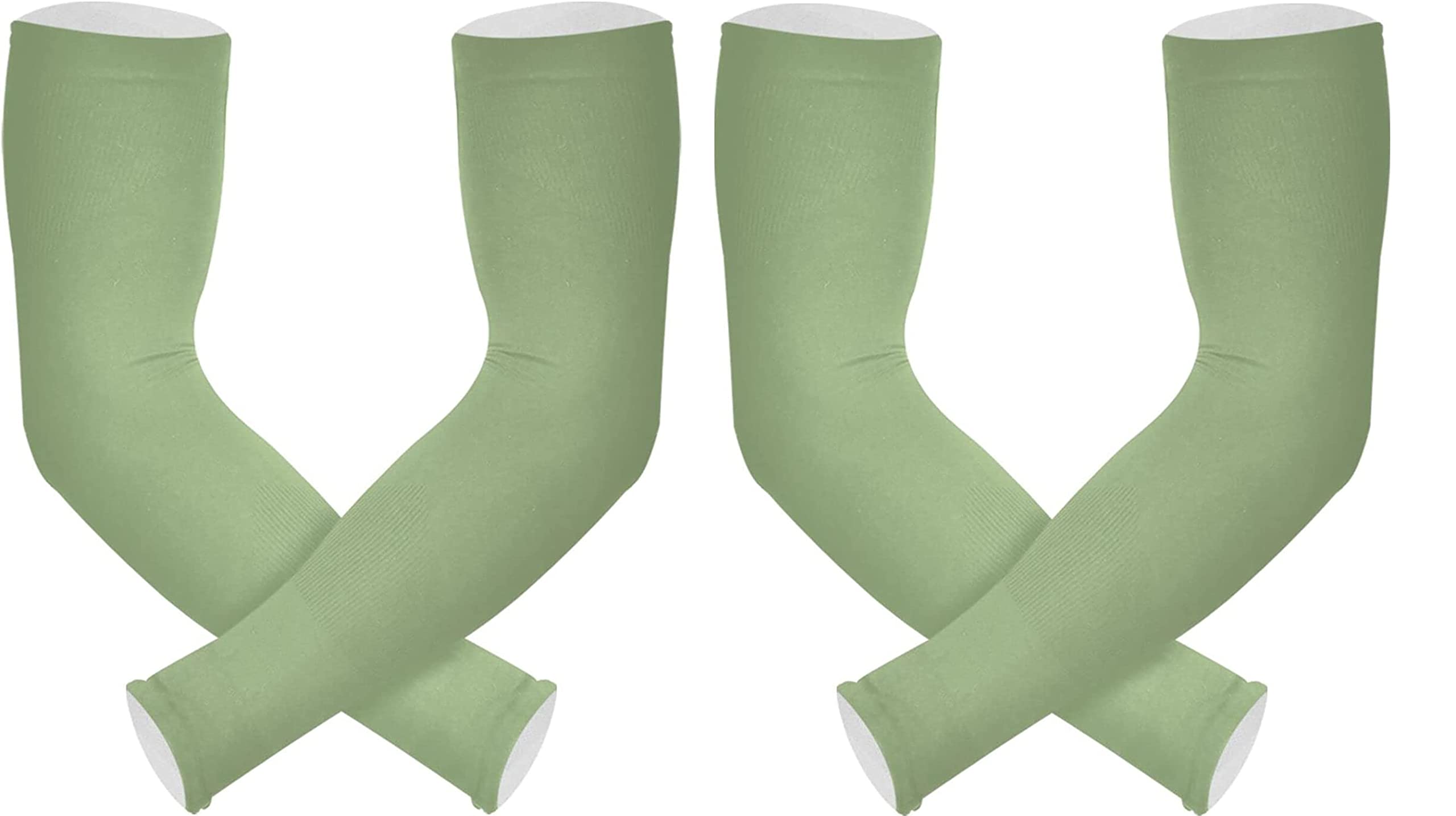PrimeBox Arm Sleeve For Men And Women Soft Cotton Quality Long Life Arm Sleeves Pack of 2 Pair Green Color Hand sleeves Gloves