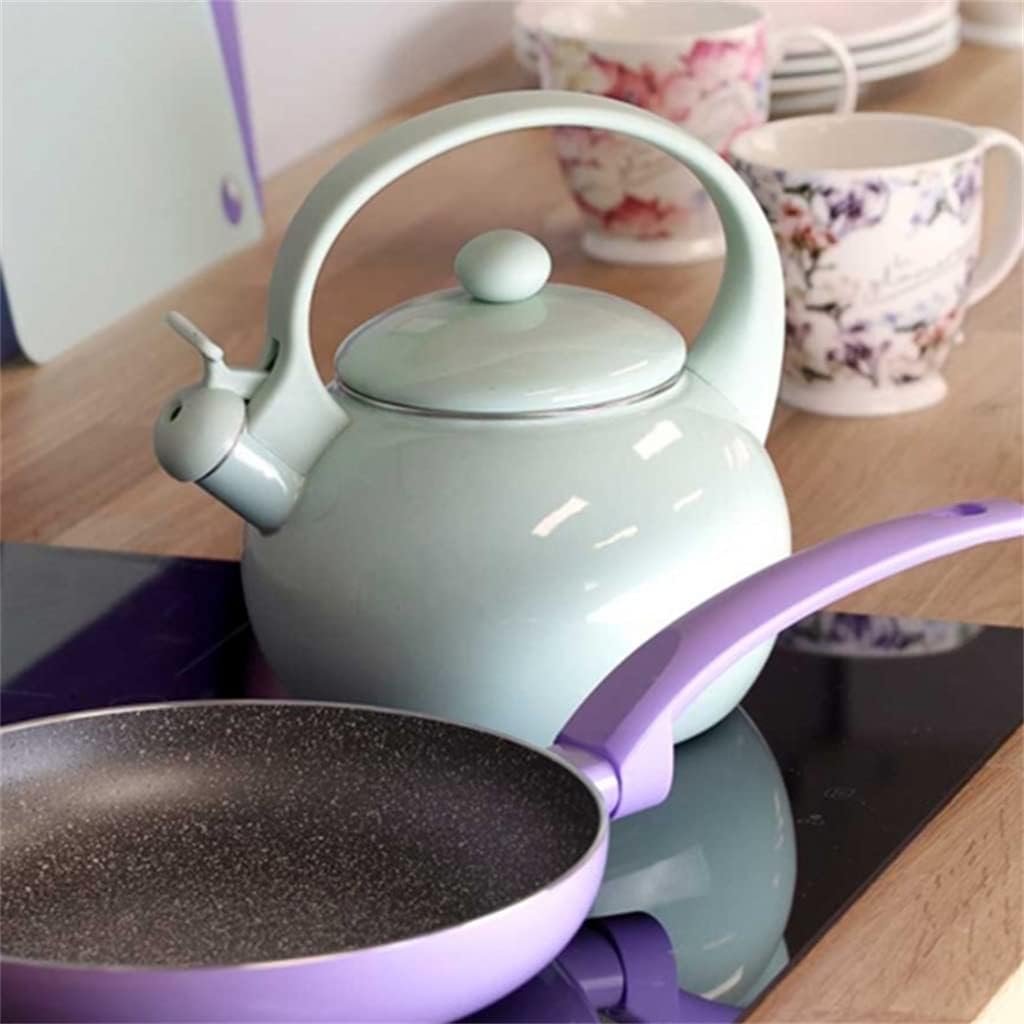Enamel Kettle Teapot Induction Cooker Gas Tea Kettle Stove Tops Whistle Kitchen Accessories (Color : D, Size : 2.2l) (B 2.2l)