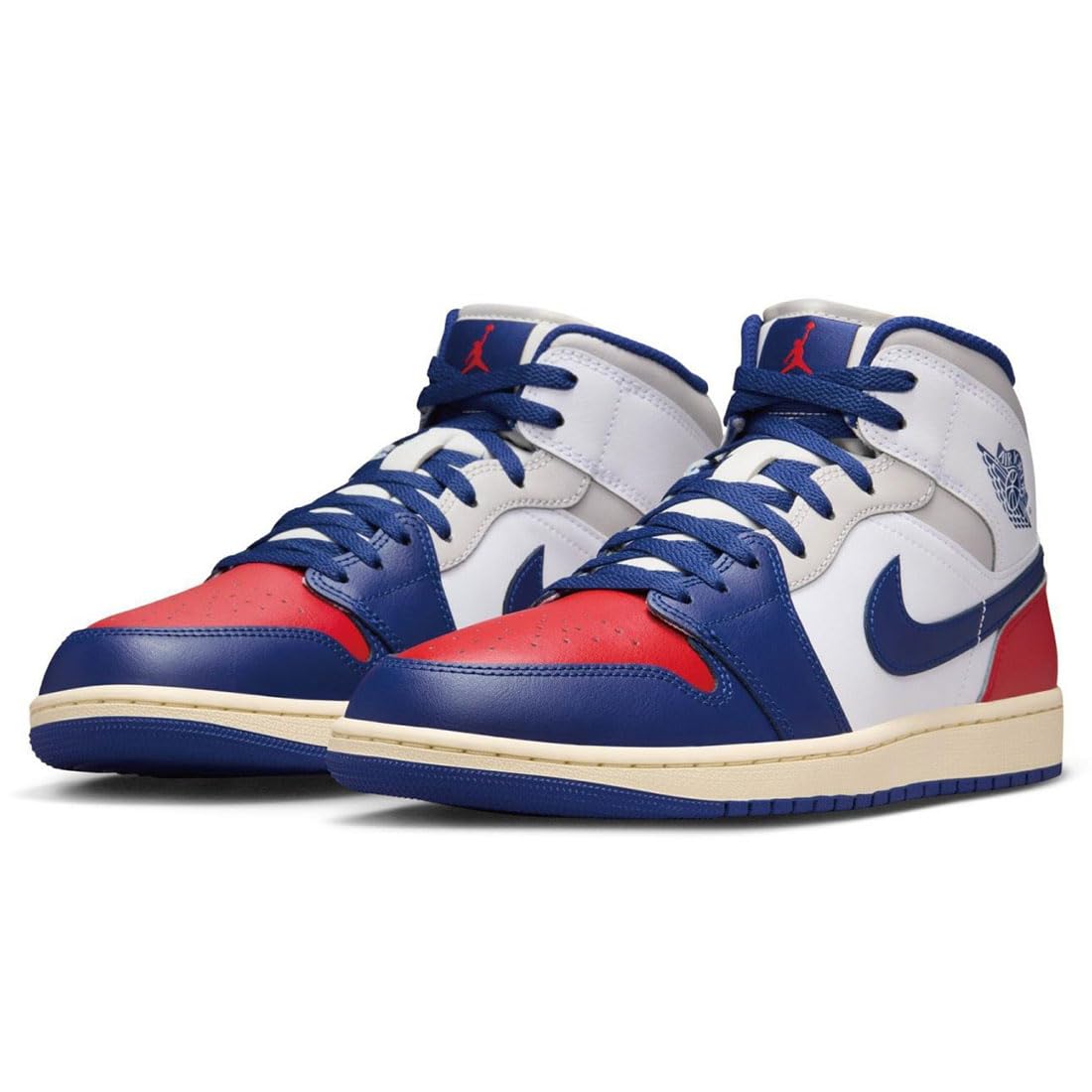 [ナイキ] エア ジョーダン 1 ミッド [AIR JORDAN 1 MID] ホワイト/ユニバーシティレッド/ニュートラルグレー/ディープロイヤルブルー DQ8426-102 61XAauHuOnL.jpg