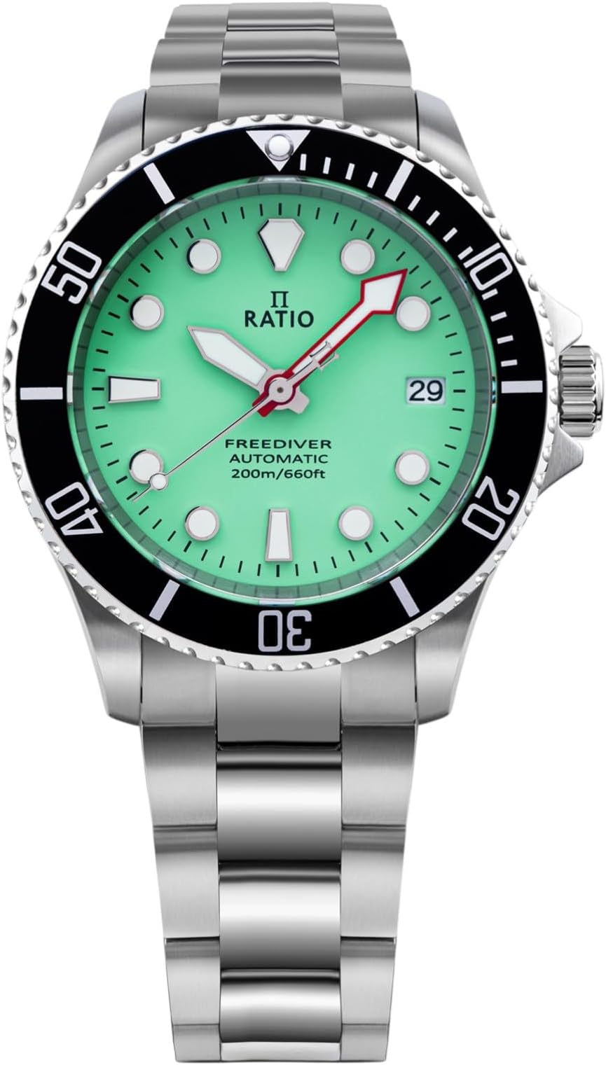 FreeDiver Sapphire Crystal Diver Watch Japanese Automatic Dive Watch 200m Water Resistant Diving Watch for Men