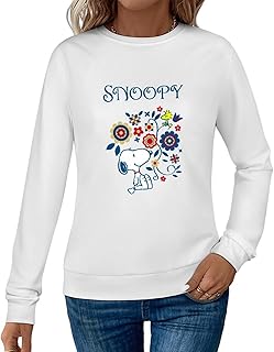 スヌーピー Tシャツ 長袖 レディース ロング ロングスリーブ ロンT ストレッチ インナー カジュアル シャツ シンプル ゆったり ラグランスリーブ 日常着 部屋着