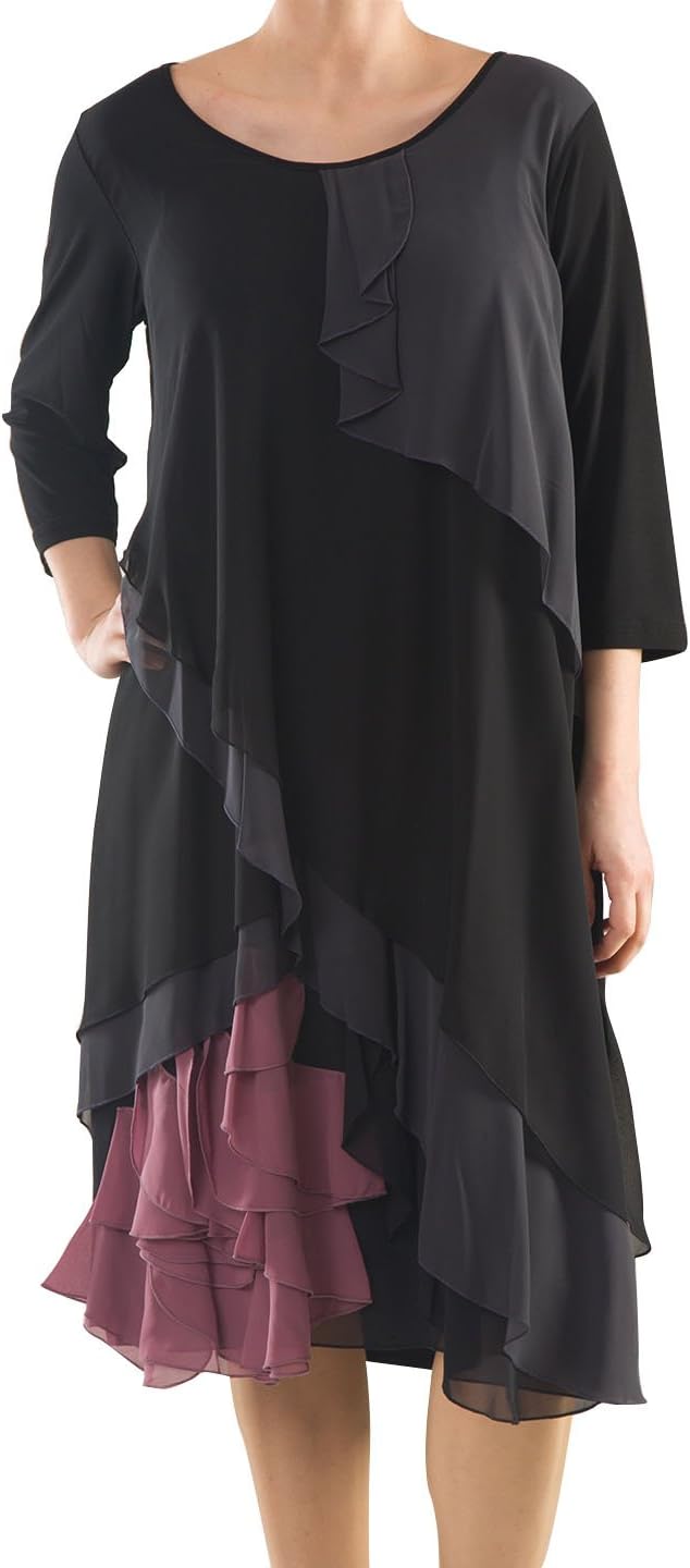 La Mouette Women's Plus Size Jersey Spanish Dress - Available Sizes: 14, 16, 18, 20