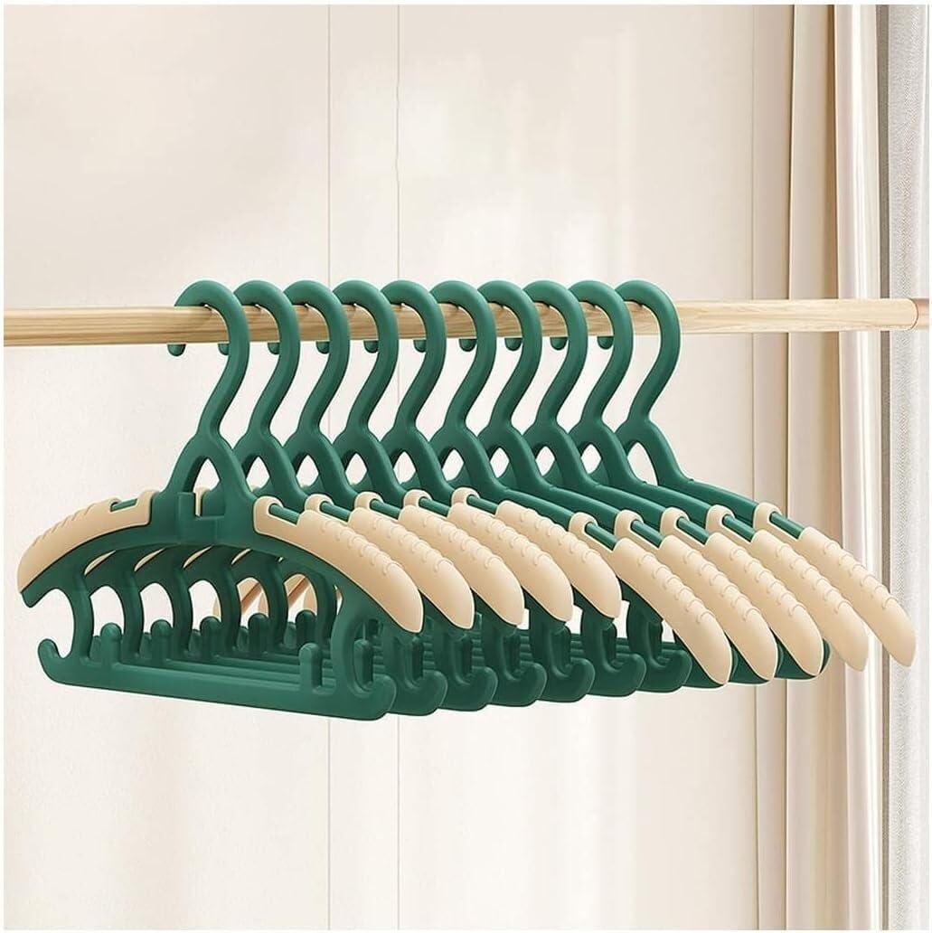 HCZKIUJY Clothes Hangers Baby Hangers For Clothes 10 Pack Plastic Durable Non Slip Hangers Adjustable Hangers hangers for clothes non slip