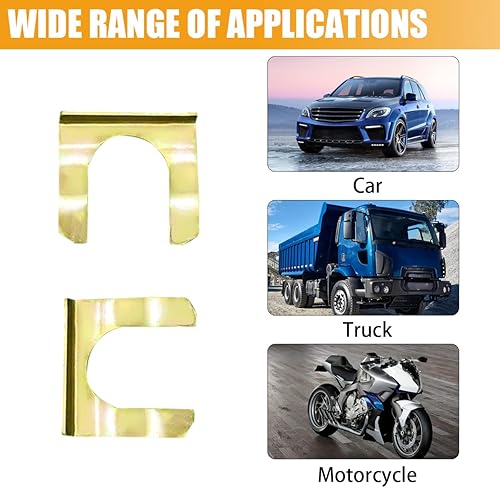 Miniatura 6 de AICEL 15 clips de línea de freno, retenedor de línea de freno de metal en forma de U, clip de cable de freno de estacionamiento, soporte de manguera