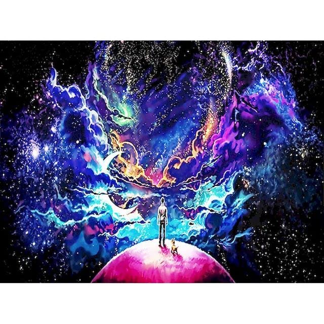 アクリルアート　アートパネル　絵画　アクリル絵の具　工場夜景　キャンバスアート Amazon | 数字による風景油絵の具大人のためのアクリル画DIYキット
