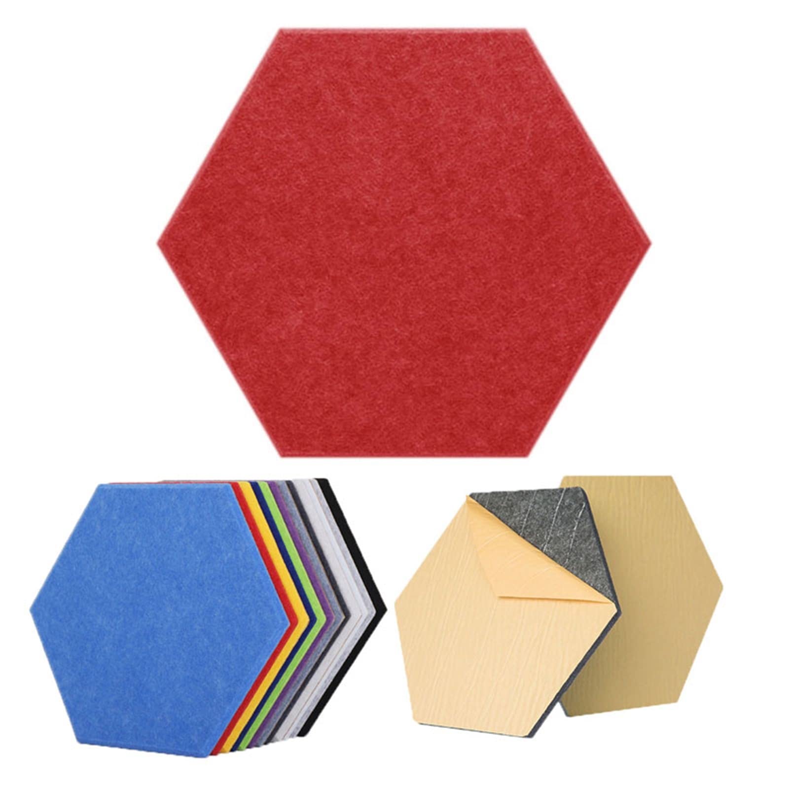 10Stück sechseckige Akustikpaneele, schalldichte Schaumstoffplatten, Schalldichtes Interieur, Schallabsorbierende Paneele, 30x26x0.9cm,für Wand, akustische Behandlung für Studio, Zuhause und Büro (Co