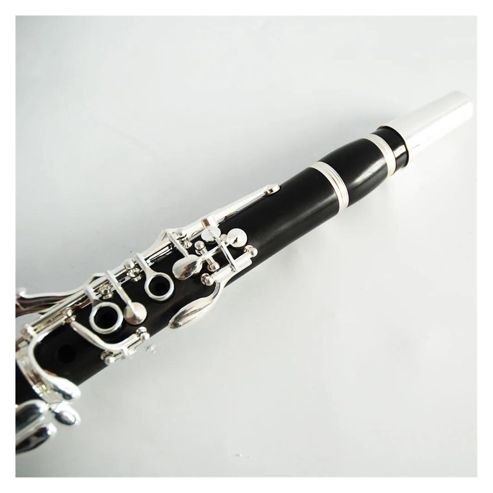 Corpo In Ebano Chiavi Placcate In Argento Clarinetto Tono C Strumenti A Fiato Con Accessori Clarinetto per Principianti
