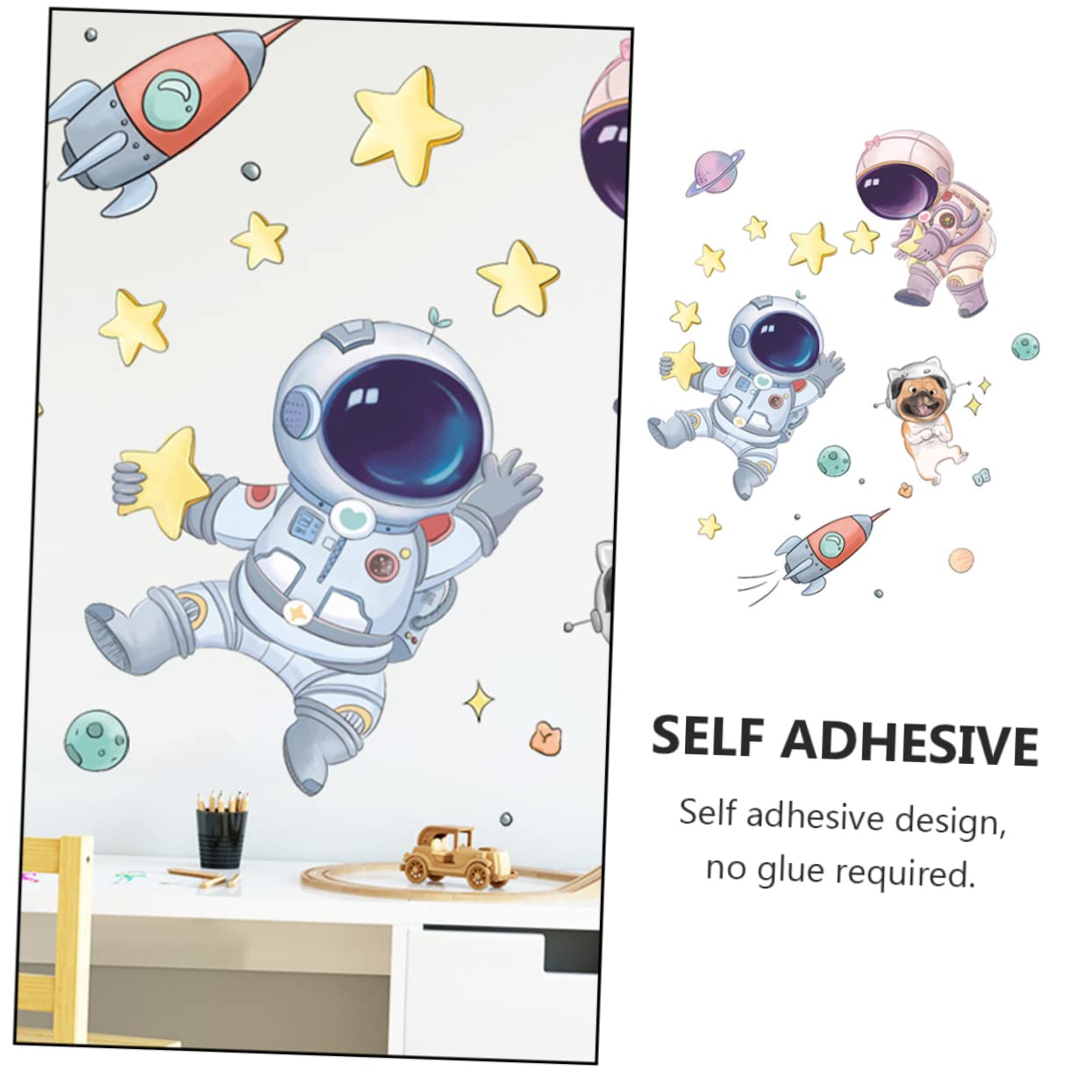 BESTonZON 8 Sätze Astronauten-wandtattoo Aufkleber Ästhetische Raumdekoration Baum Wandtattoo -projektor Wandtattoos Für Kinderzimmer Wandtattoo Neon Abziehbilder Stern Pvc