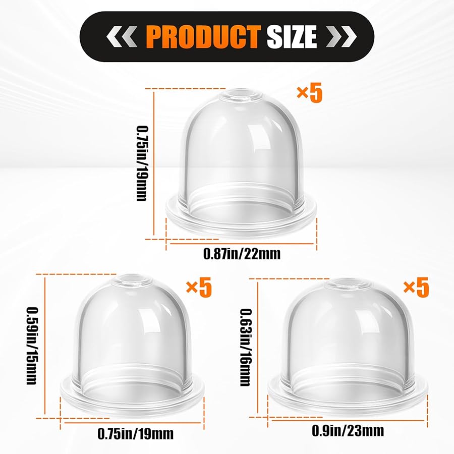 Podoy Carburetor Primer Bulb 15𝑷𝑪𝑺 Compatible with Poulan Crafstman Weedeater Chainsaw 530071835 530 071835 Walbro Stens Ryobi 188-512-1 Wyj-86 791, Primer Bulbs for Small Engines - image 3