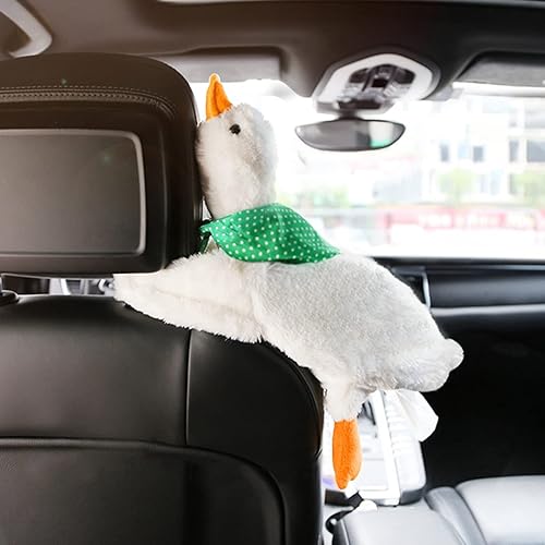 Soporte de pañuelos de felpa para automóvil, cajas Kleenex para automóvil, dispensador de pañuelos de pato lindo para automóvil, soporte para