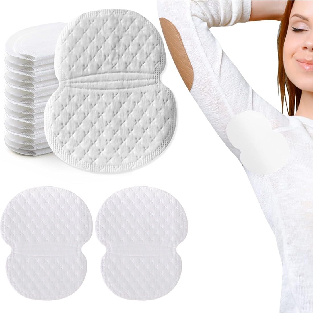 30 Cerotti Assorbenti per il Sudore Ascellare, Adesivi Invisibili Ultra Sottili per Ascelle, Collo e Visiera, Ideali per Abbigliamento, Sport e Uso Quotidiano