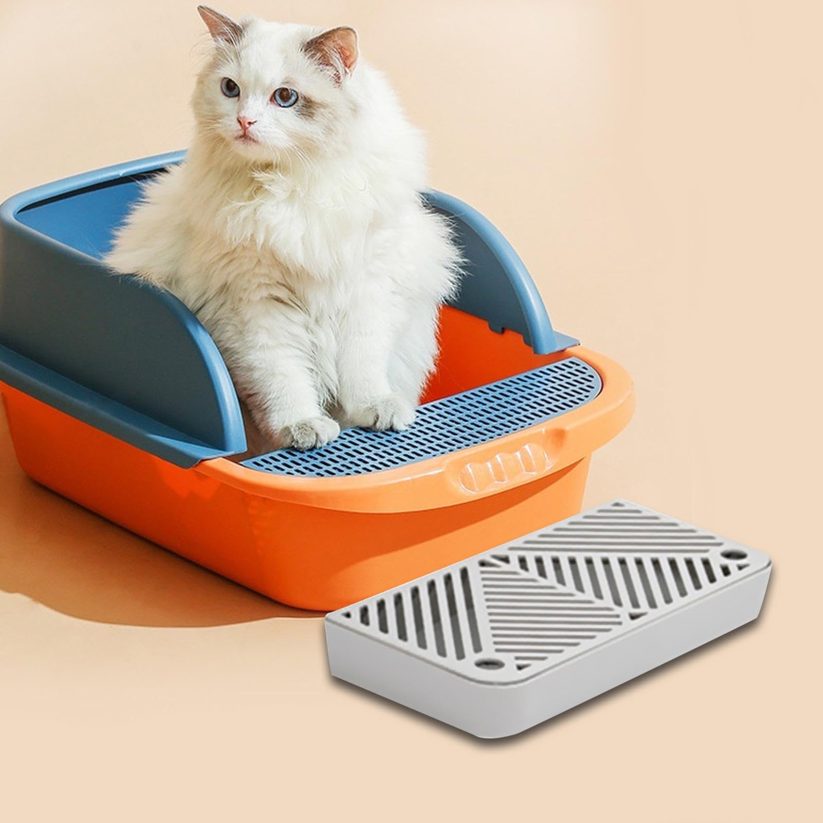 Gralara Foot Board for Cats Litter Box Pet Supplies Keep Tidy Reusable Accessory for Multiple Cats for Pet Litter Box Litter Pan, Flat