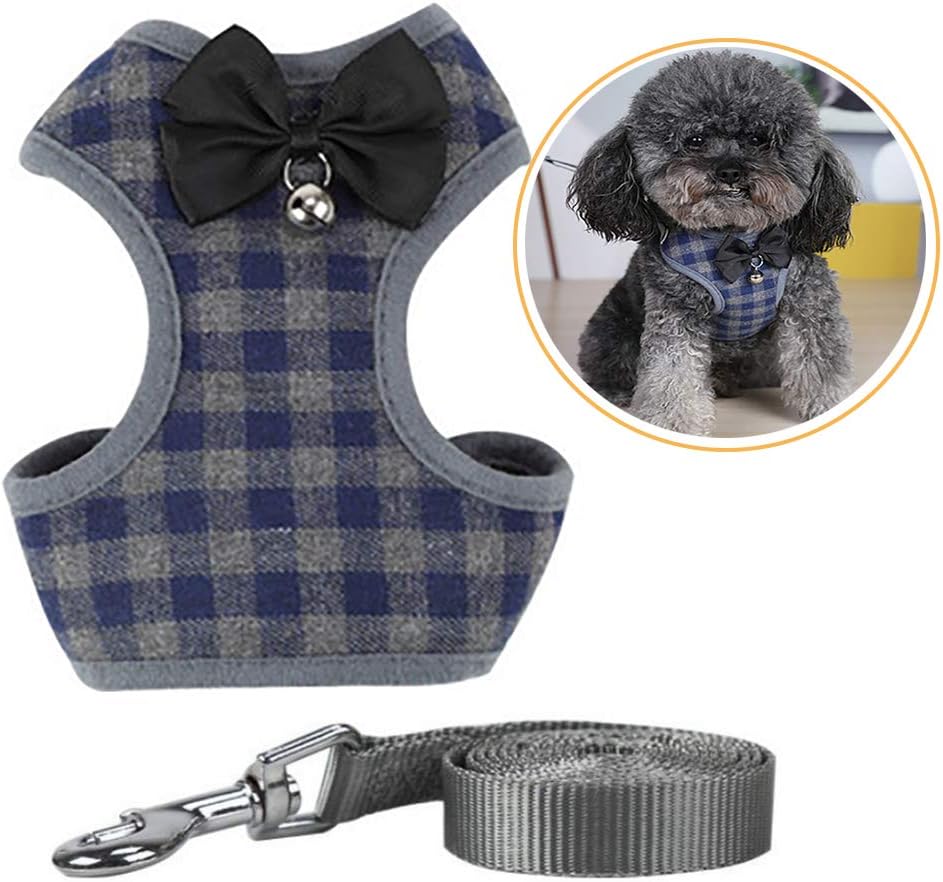 Love Dream Dog Harness and Leash Set,Soft Mesh No Pull Dog Cat Harness Vest