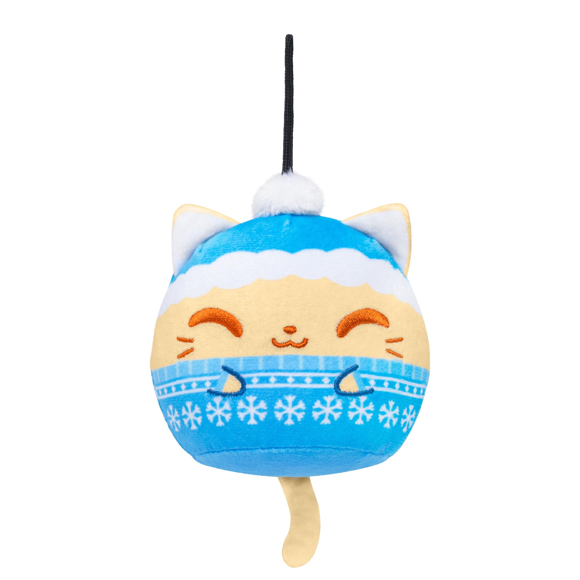 TeeTurtle 3 Plushie Sweater Cat Holiday Ornament - Cute Kawaii Festive Stuffed Animals to Celebrate the Holidays