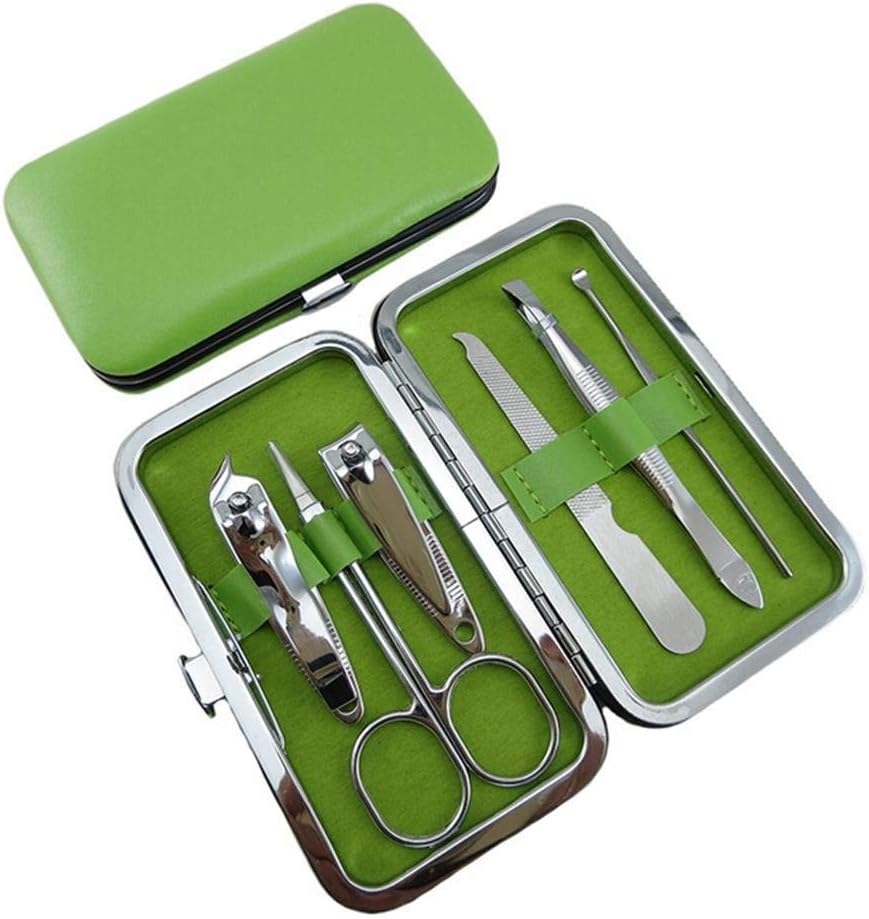 7pcs/Set New Manicure Nail Clippers Pedicure Set Portable Travel Kit Stainless Steel Cutter Tool Set(Random Color)