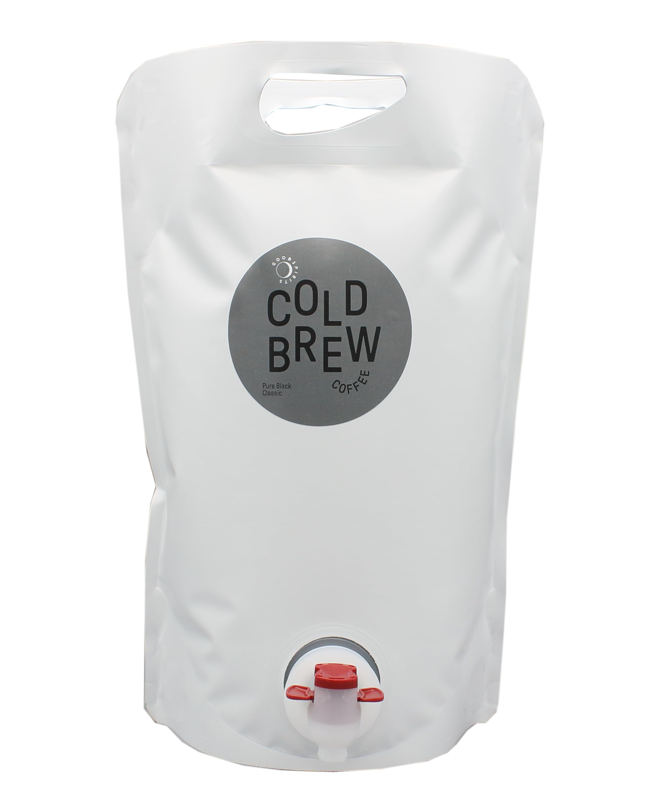 3 Liter Good Spirits Bio Cold Brew Coffee Pure Black Classic Kaffee Kaltgetränk aus Spezialitätenkaffee Stand Up Pouch mit Zapfhahn für lange Haltbarkeit und Geschmack