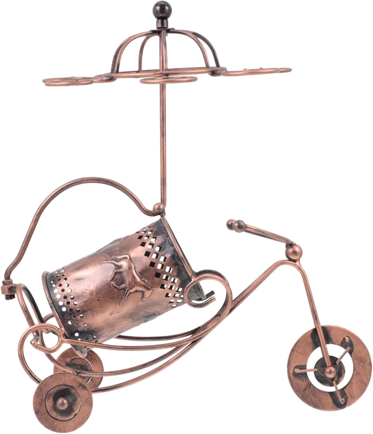 Garneck Horse-Drawn Carriage Wine Rack Elegant Wine Glass Rack Countertop Storage for Home Kitchen Bar Table