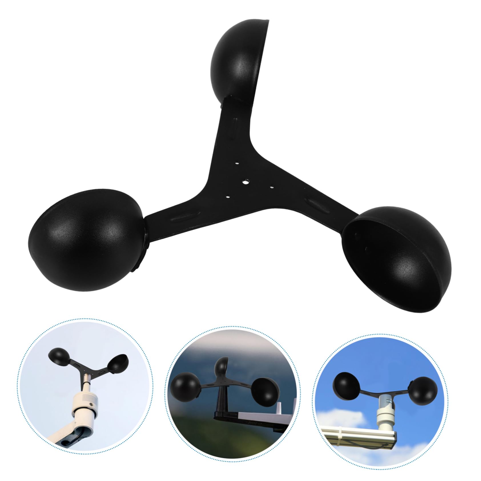 Yardenfun Anemometer Windbecher für Windmessung Ersatz Windgeschwindigkeitsbecher für Anemometer Präziser Windsensor Windmessung Cup für Luftstrommessung Wind Gauge Cup