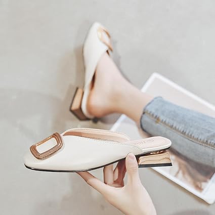 Ontwerper Vrouwen Pumps Slippers Slip op Muilezels Lage Hak Casual Schoenen  Britse Houten Blok Hakken Zomer Pumps Schoeisel : Amazon.nl: Kleding,  schoenen \u0026 sieraden