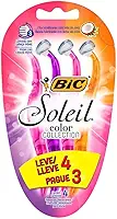 BIC Aparelho De Depilar Soleil Rosa Roxo E Laranja Leve 4 Pague 3 - 930183 - Dupla Fita Lubrificante Com Leite De Coco
