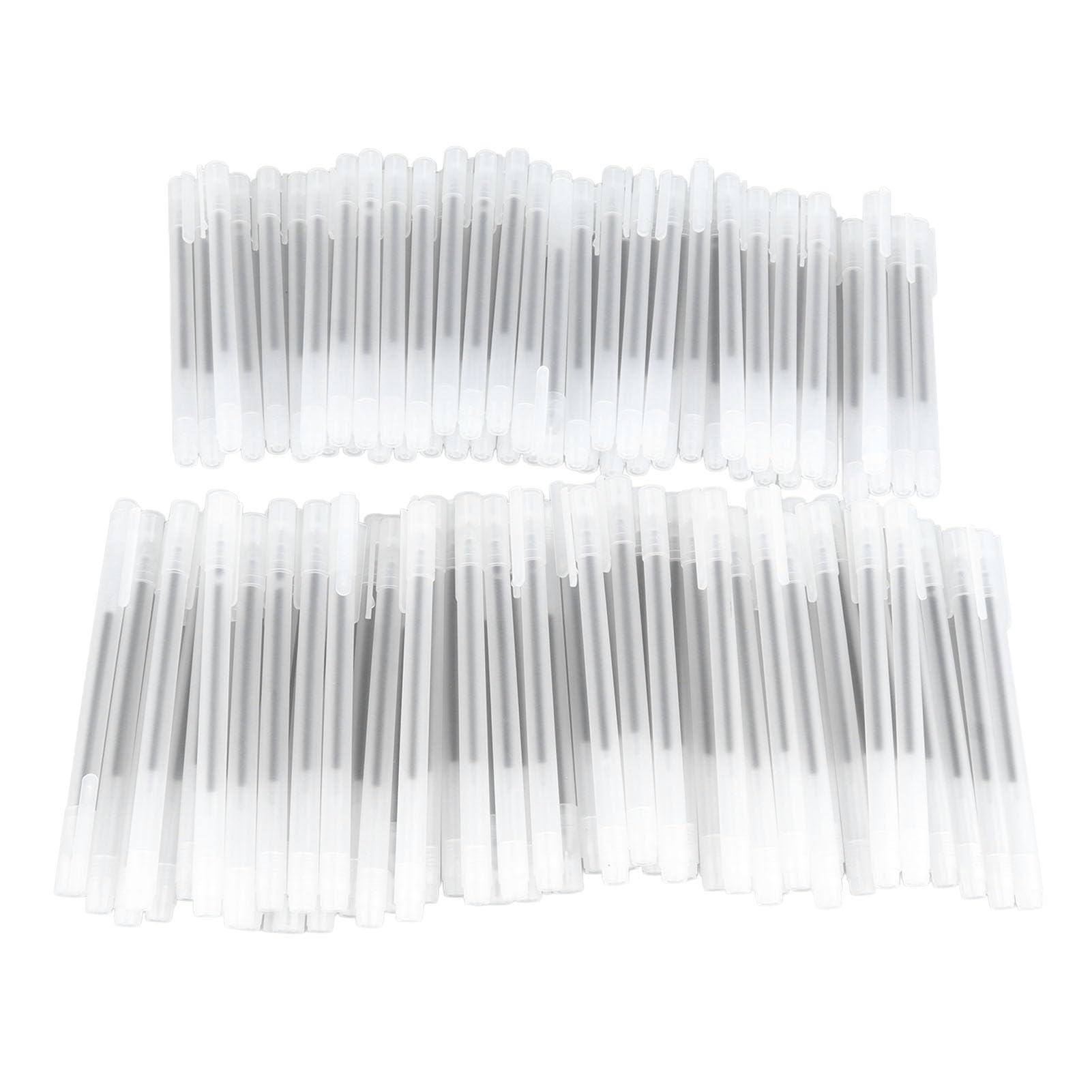 Penne Gel Nere da 100 Pezzi, Penne a Punta Extra Fine da 0,5 Mm Penne a Sfera con Scrittura Liscia con Guscio Trasparente Satinato Per Forniture di Cancelleria Per Ufficio E Scuola