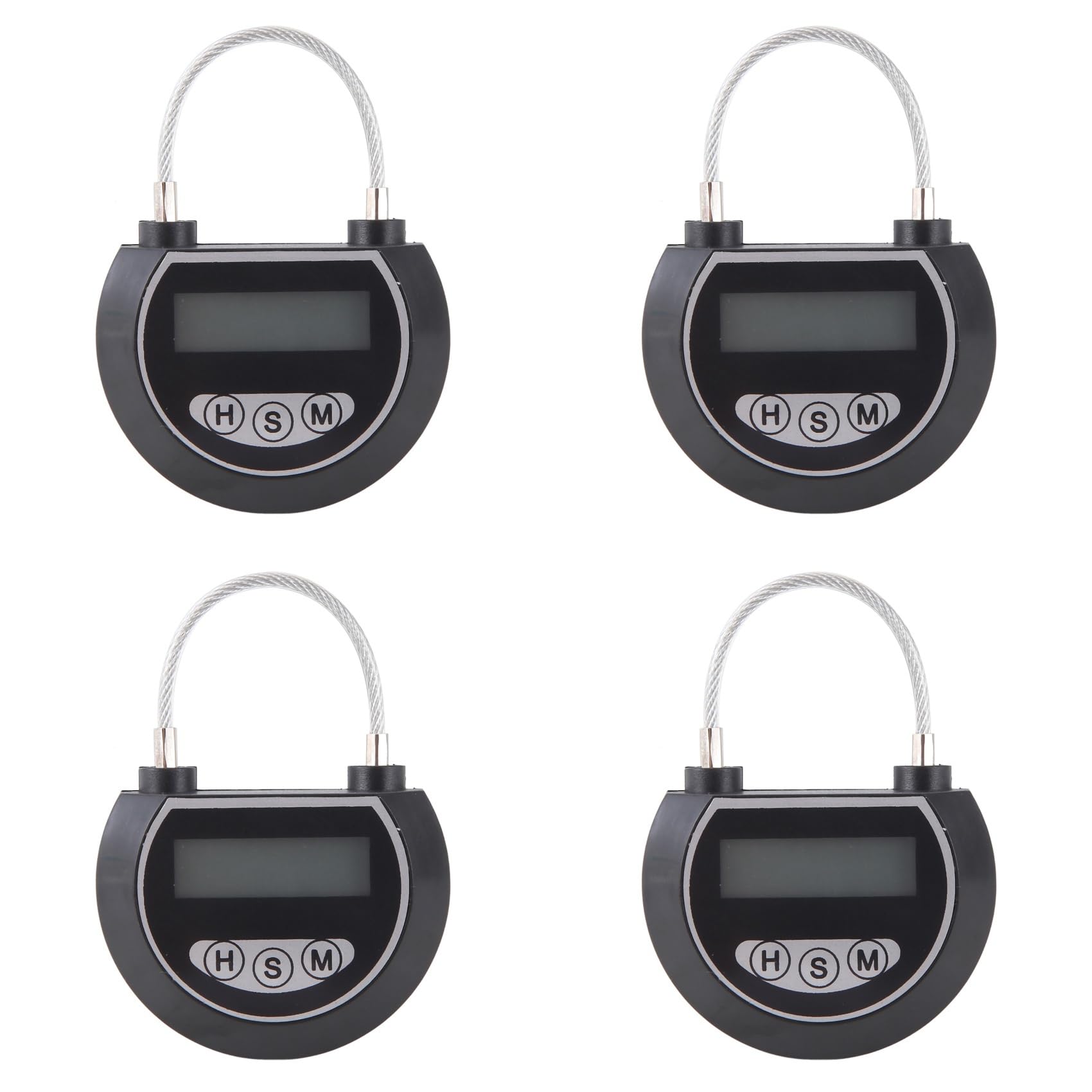 Jnchdghwa 4X Electronic Time Lock Timer Lock Container Multi Function Time Lock Bin for Toys Black