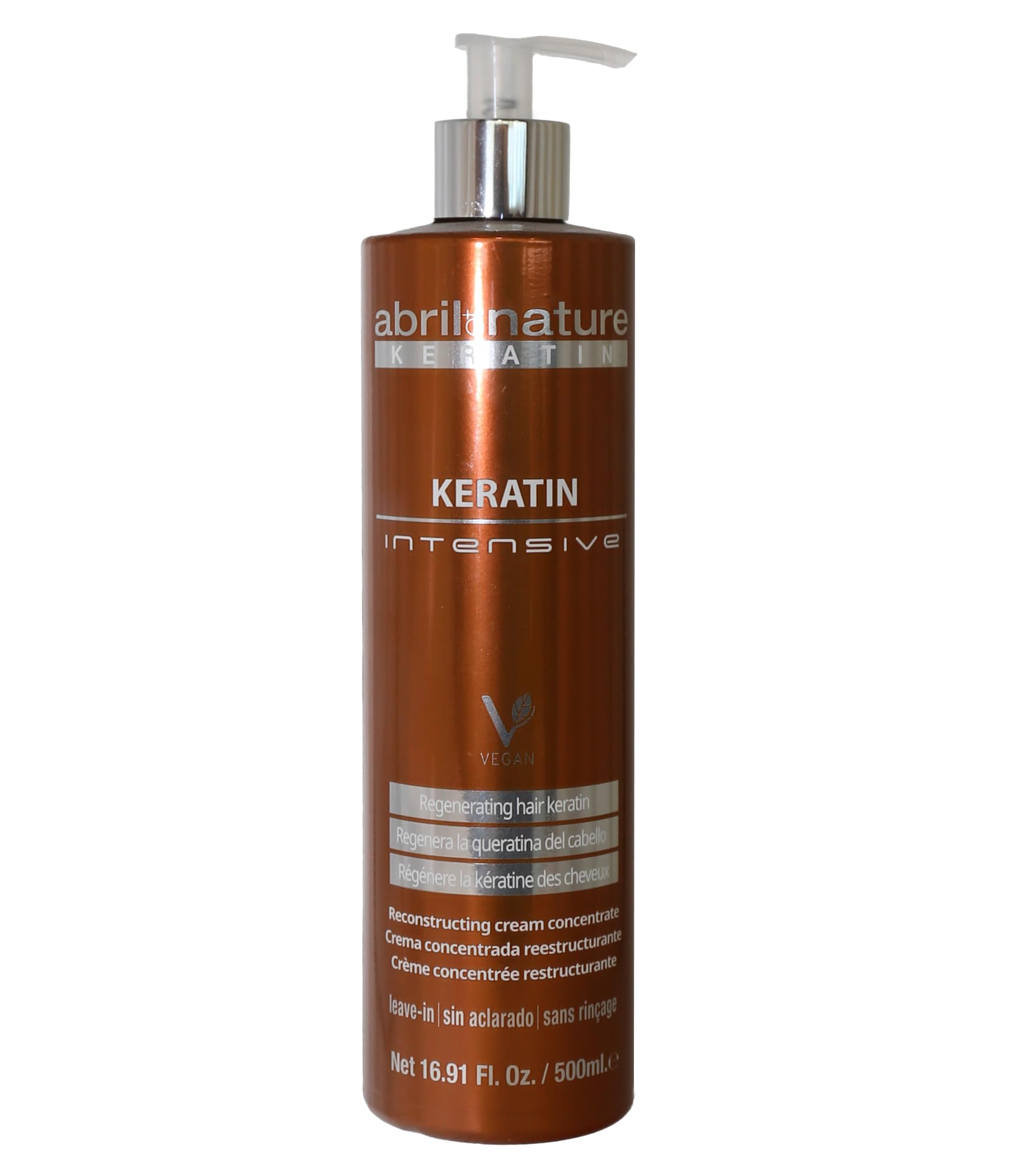 abril et nature - Keratin Professional Hair Serum - Ultra Fast Keratin Hair Concentrate - Repairs and Regenerates Hair Fiber - Split End Sealer - Adds Shine and Softness - 500 ml