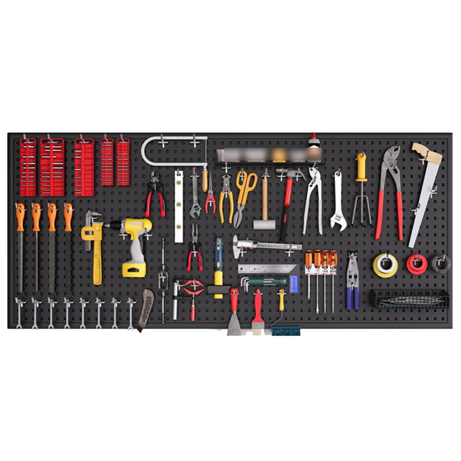 Genérico Kit de Almacenamiento de Pared de Tablero Perforado, Tablero Perforado de Madera, tableros Perforados para Paredes, Paneles de Tablero Perforado, Soportes de Almacenamiento de Herramientas d