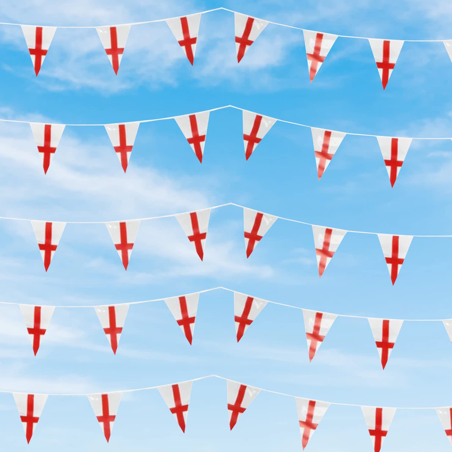 England Wimpelkette 10 Meter – St. George's  Produktbild-Vorschau 5