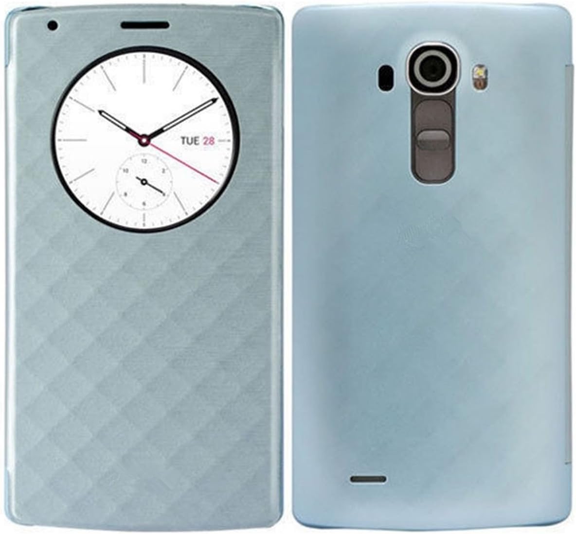 Wireless Charging Back Cover Case For LG G4 - Wakeup Sleep Funcion Enabled - Unltra Slim Flip Case Cover For Wireless Charging LG G4 Smartphone (Blue)