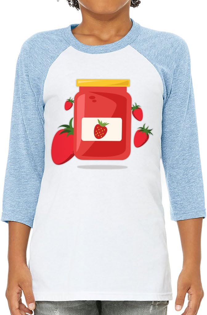 Jam Design Kids' Baseball T-Shirt - Clothing for Jam Lovers - Gifts for Girls