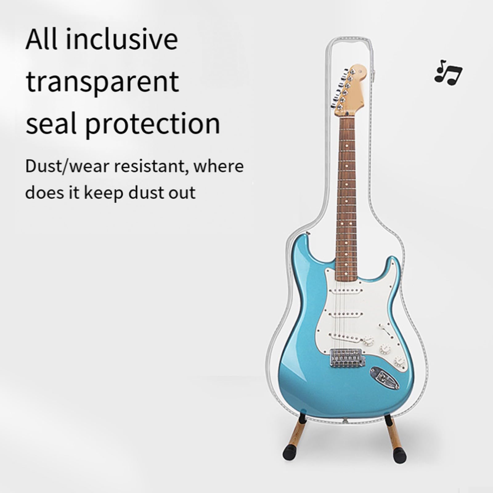 Housse anti-poussière pour guitare électrique, protection complète contre les rayures et la poussière, matériau polyester résistant à l'eau